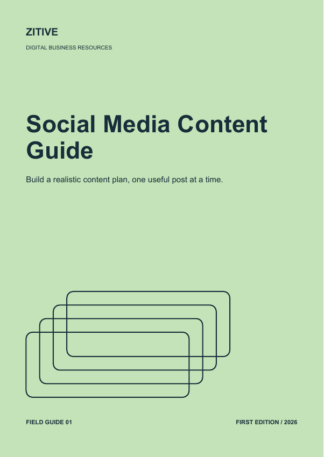Zitive Social Media Content Guide digital resource cover