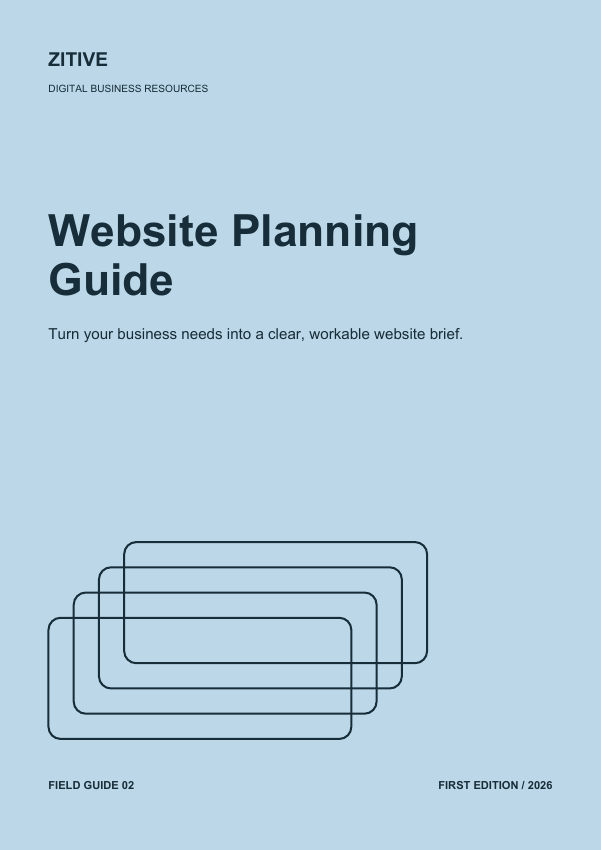 Zitive Website Planning Guide cover
